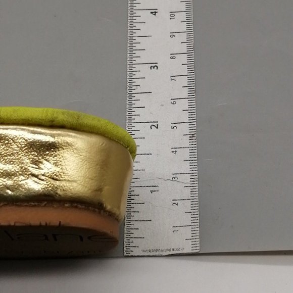 Lane Bryant Womens Rhinestone Embellished Thong Sandals Blue Green Wedge 11W - Picture 7 of 9